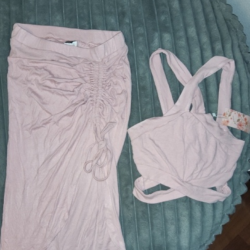 SHEIN Blush Pink Skirt Set